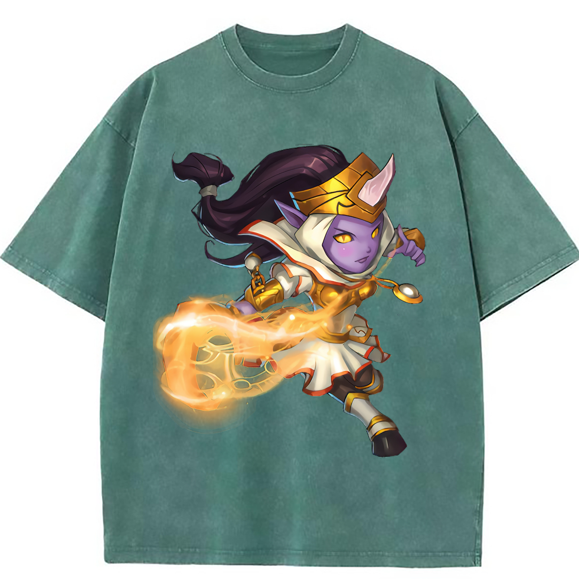 （画像用） リーグ・オブ・レジェンド League of Legends LOL 綿100% ヴィンテージ風 半袖Tシャツ（フロントプリント）